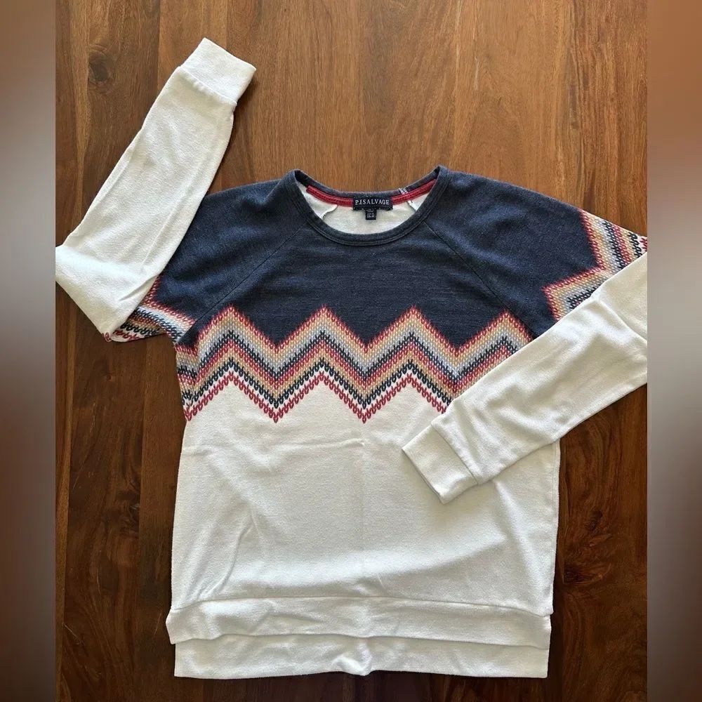 Luxe PJ Salvage Chevron Sweater